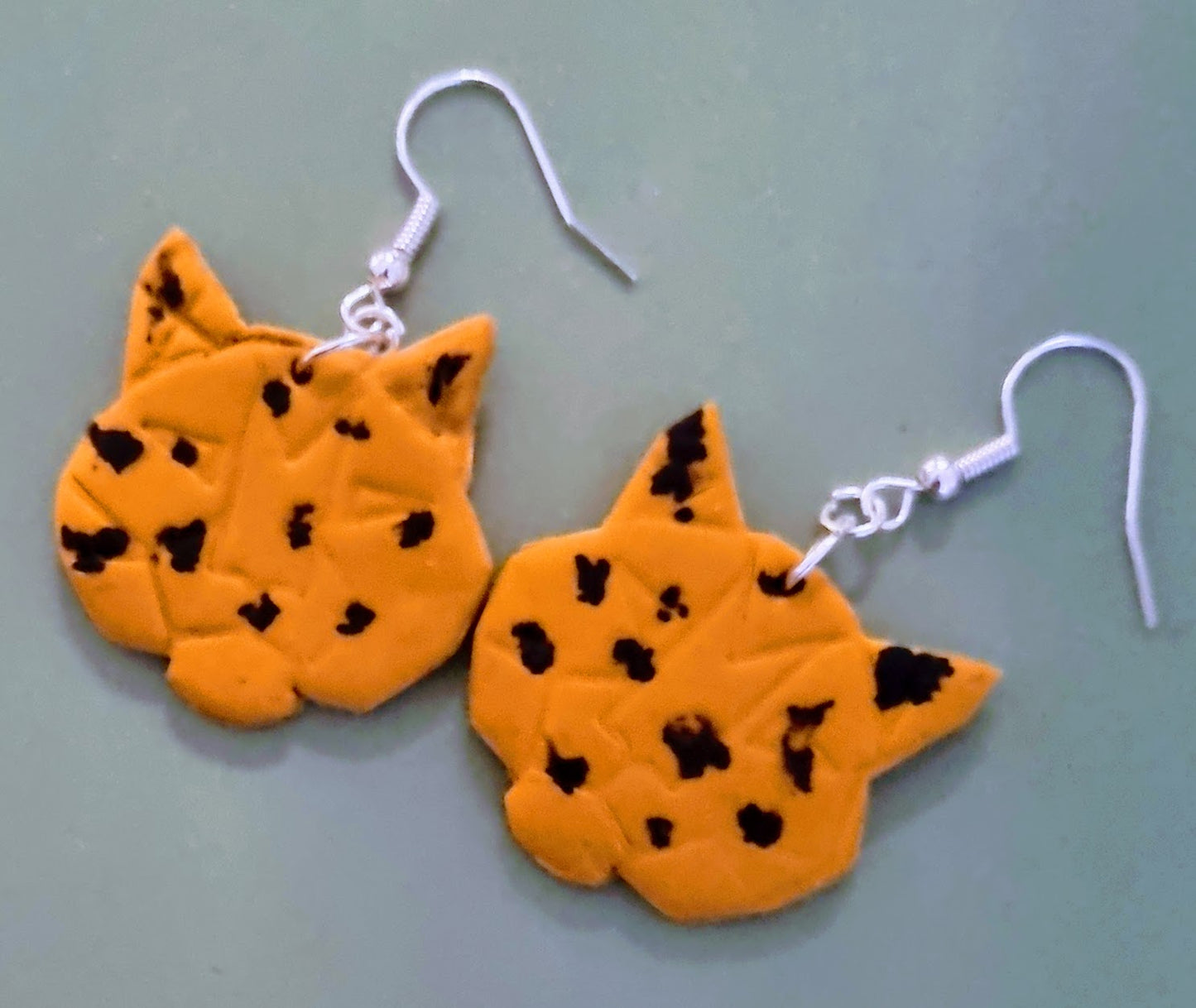 Big Cat Geometric Clay Earrings