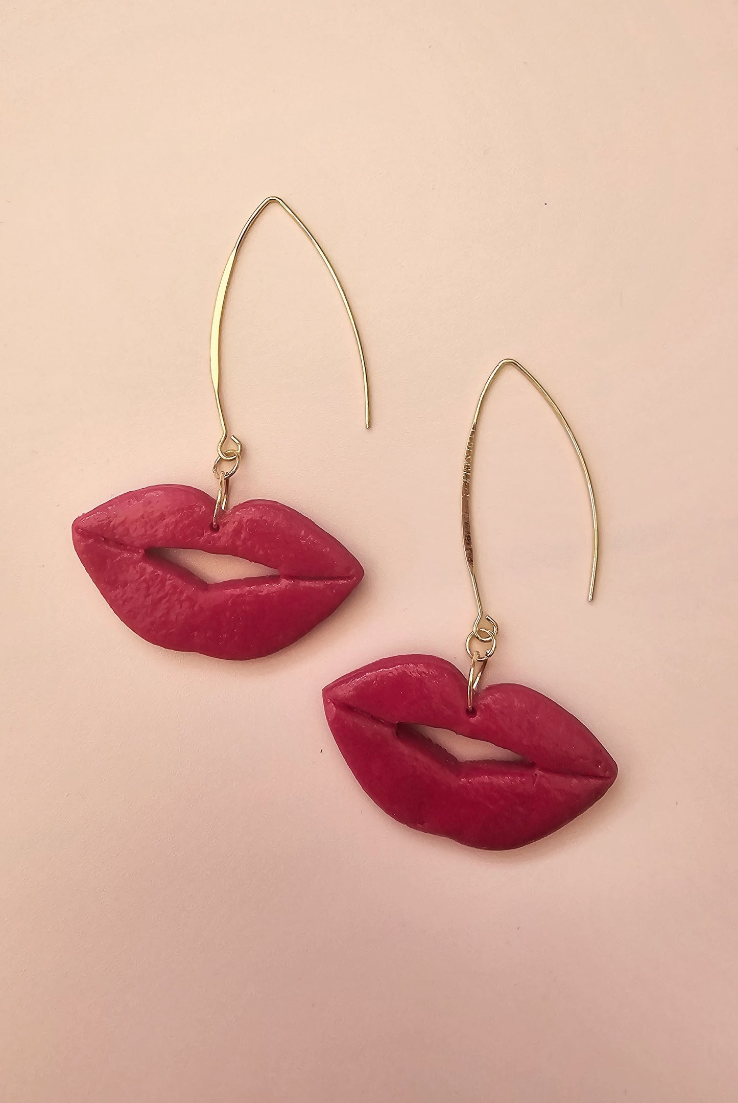 Love and Kisses Clay Drop Dangle Earrings