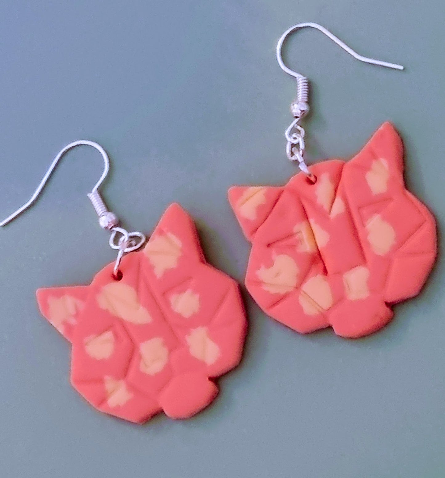Big Cat Geometric Clay Earrings