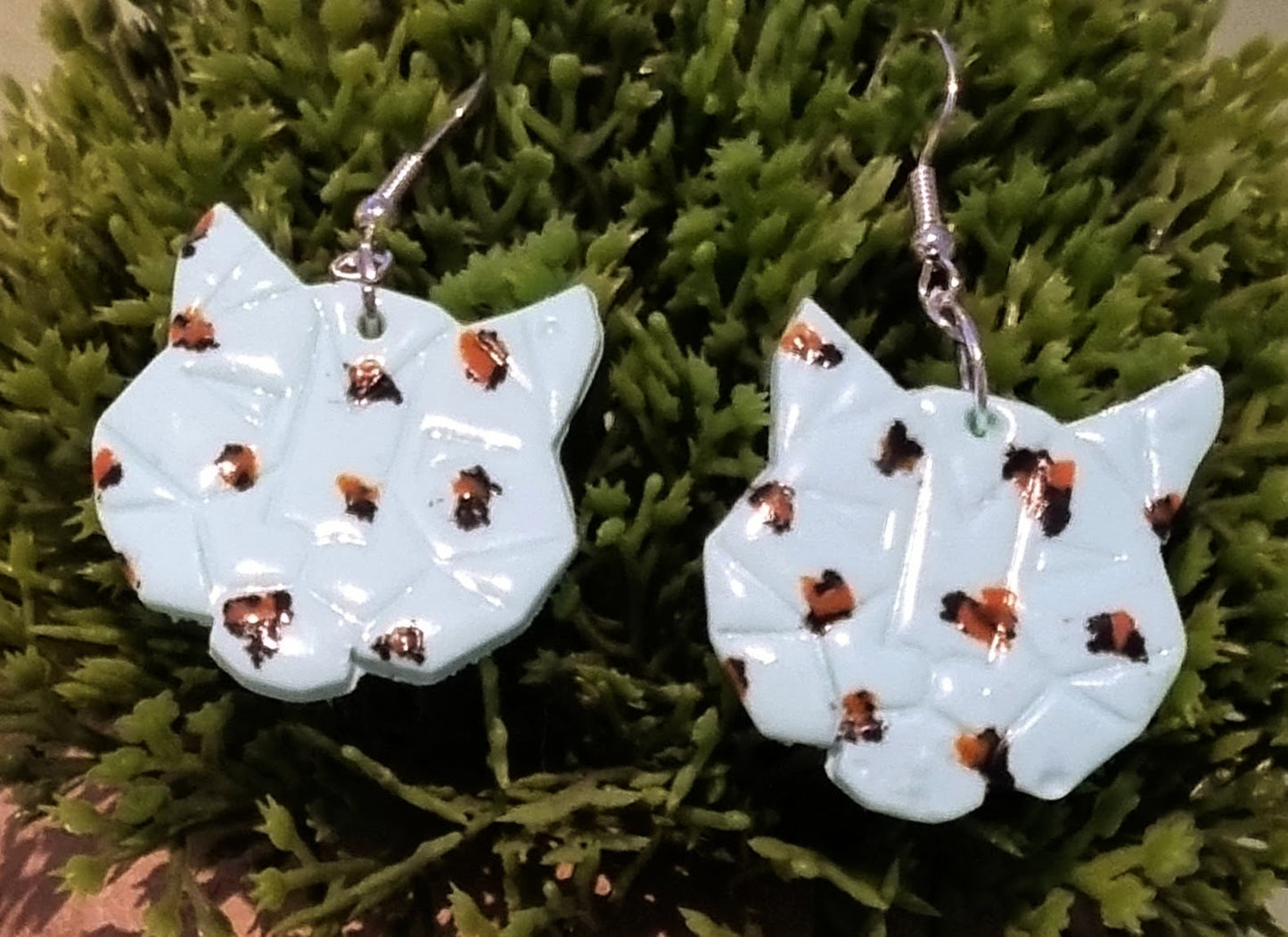 Big Cat Geometric Clay Earrings