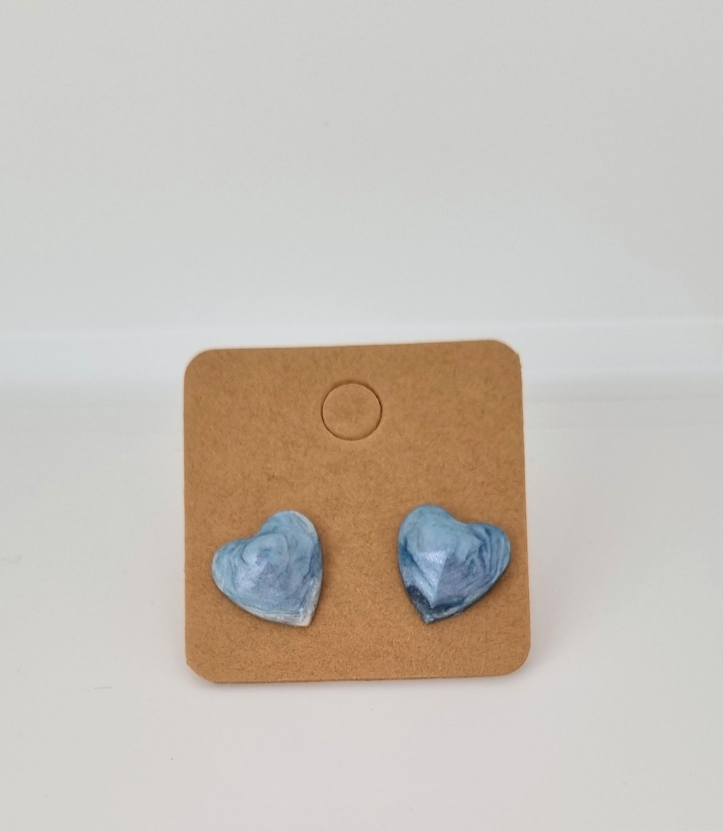 Tiny Hearts Club - Small Resin Geometric Heart Studs