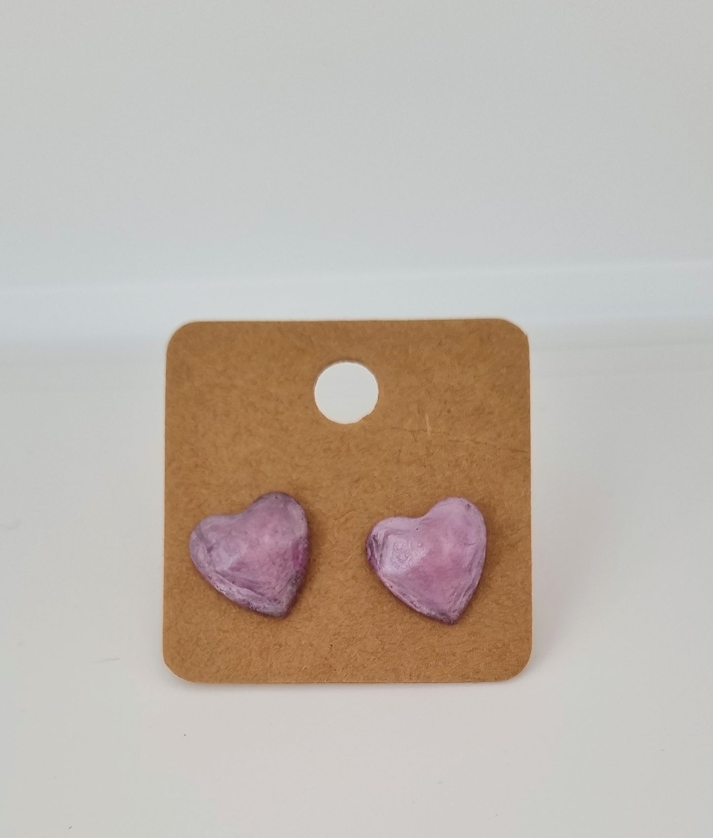 Tiny Hearts Club - Small Resin Geometric Heart Studs