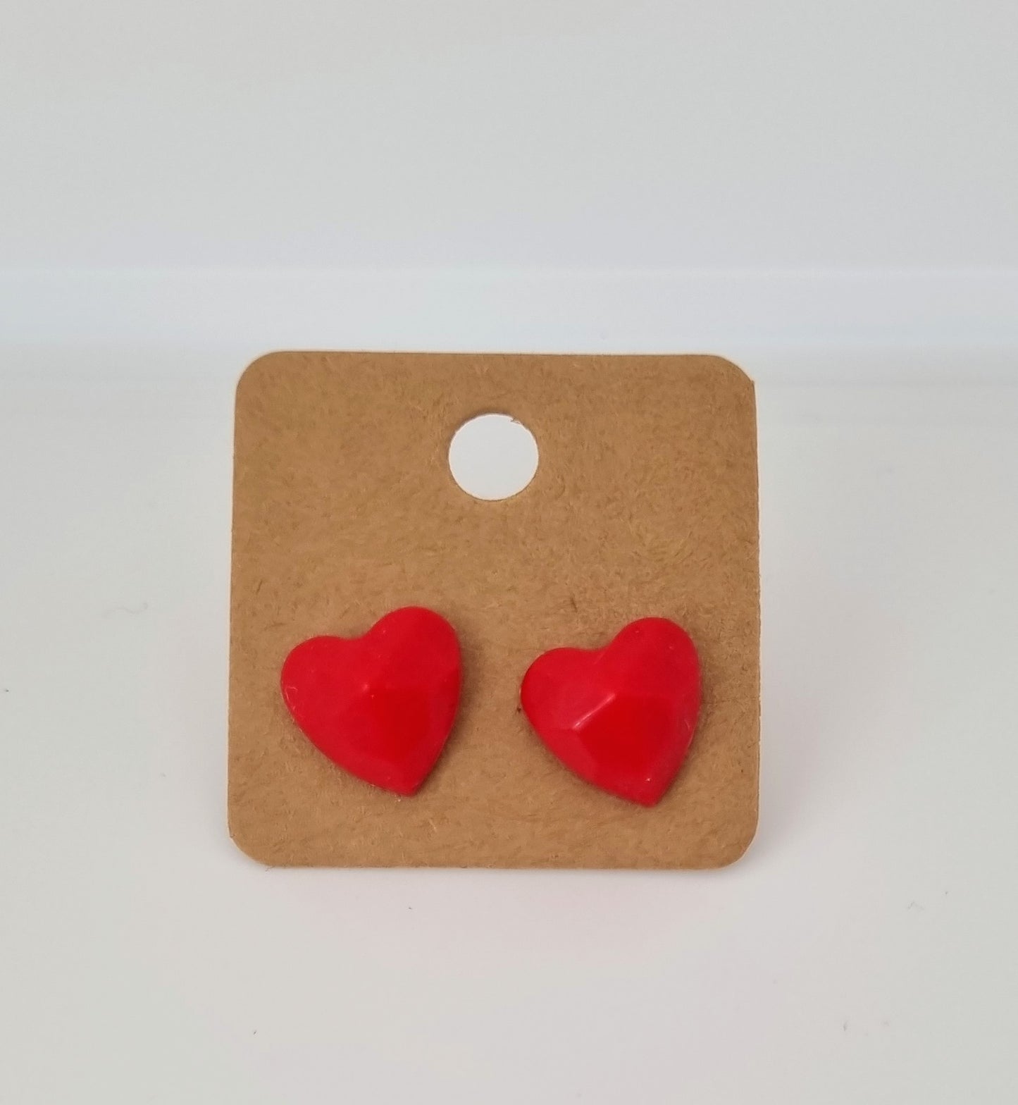 Tiny Hearts Club - Small Resin Geometric Heart Studs