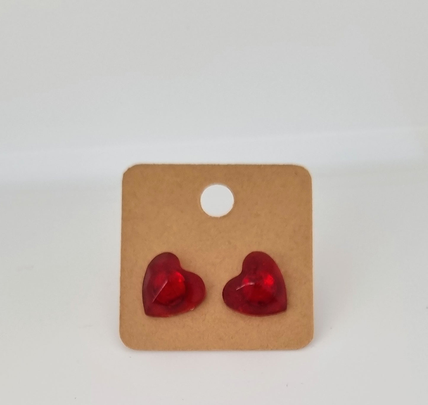 Tiny Hearts Club - Small Resin Geometric Heart Studs