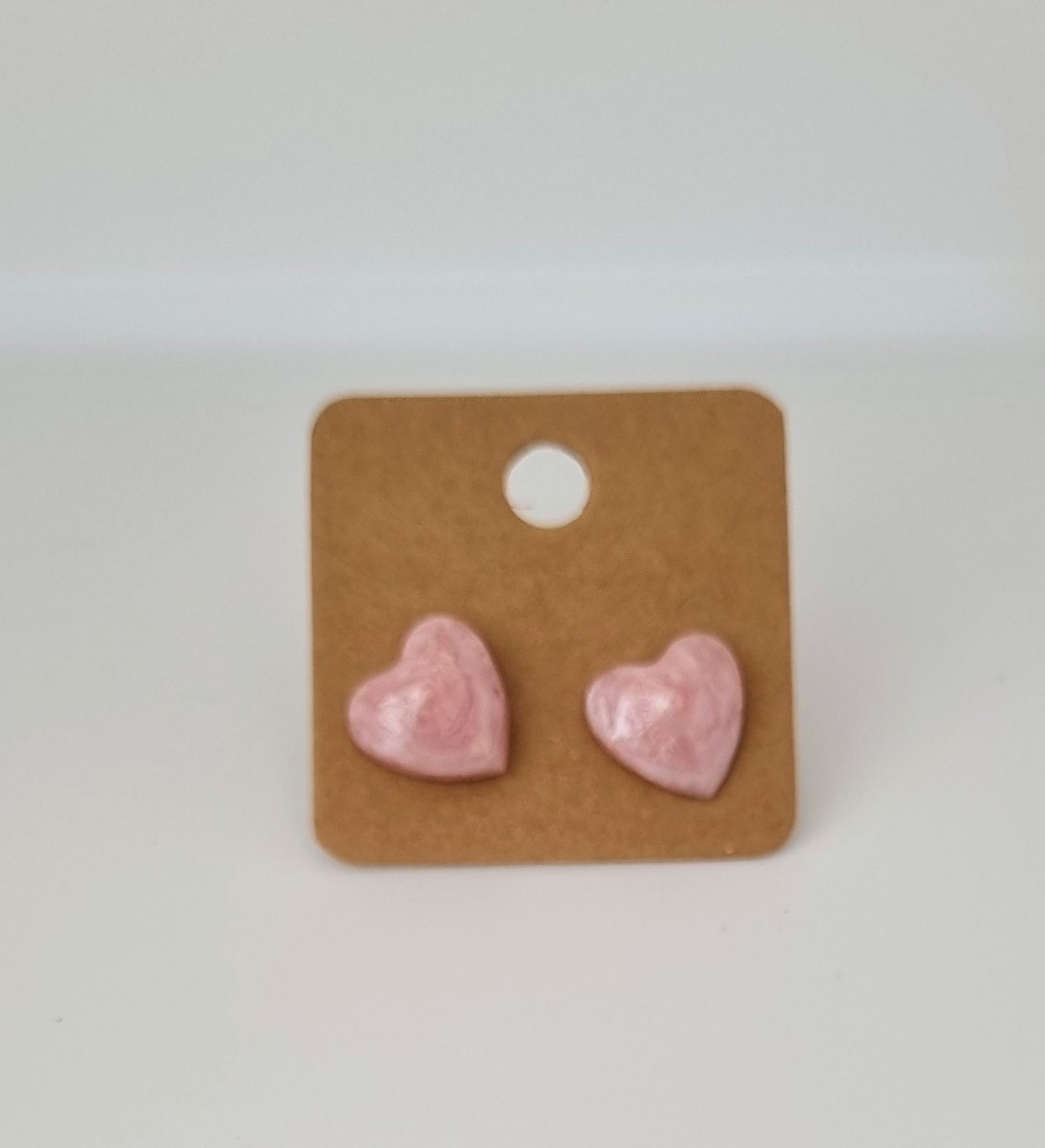 Tiny Hearts Club - Small Resin Geometric Heart Studs