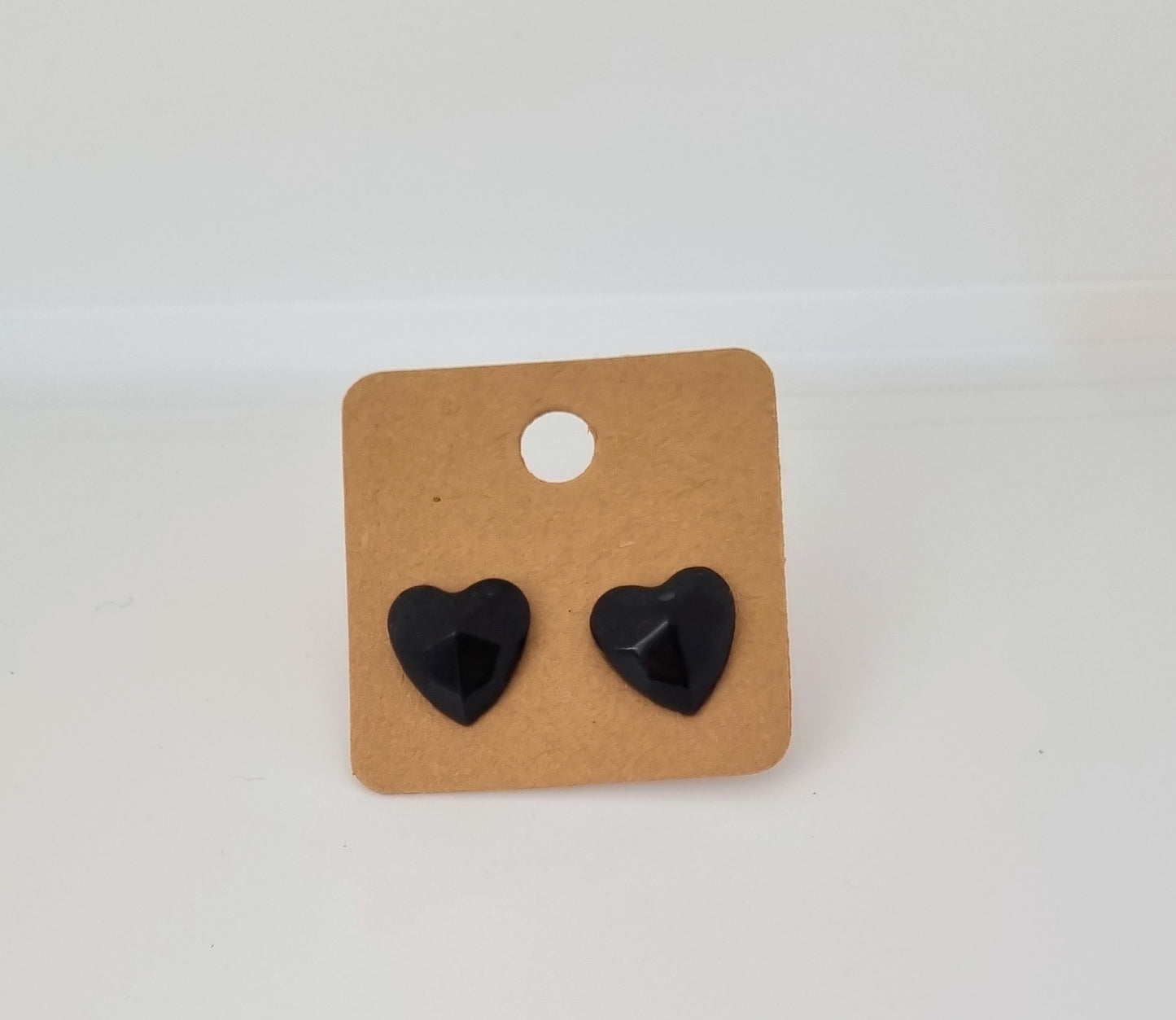 Tiny Hearts Club - Small Resin Geometric Heart Studs