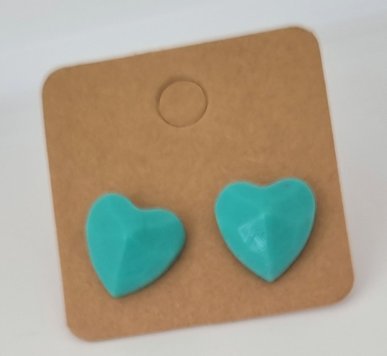 Tiny Hearts Club - Small Resin Geometric Heart Studs