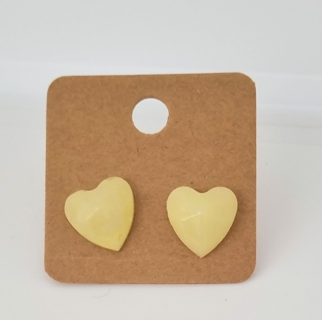 Tiny Hearts Club - Small Resin Geometric Heart Studs