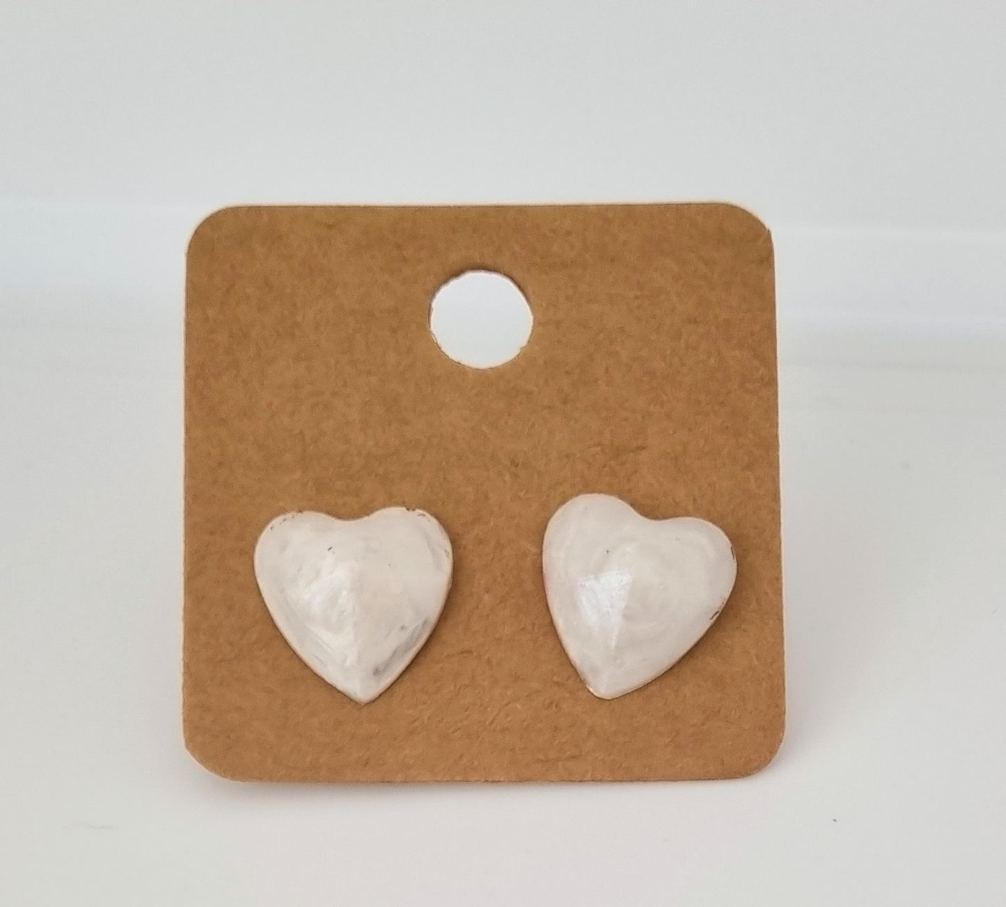 Tiny Hearts Club - Small Resin Geometric Heart Studs