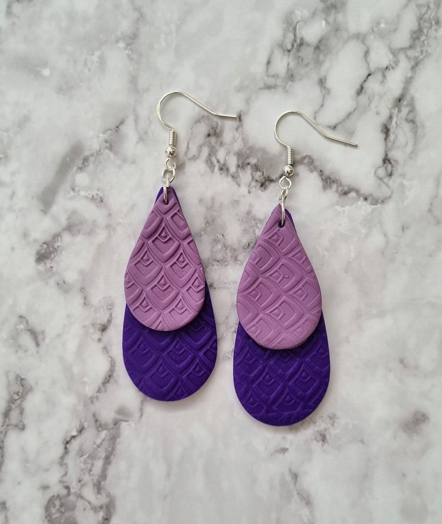 Clay Botanical Oceans Dangle Drop Earrings.