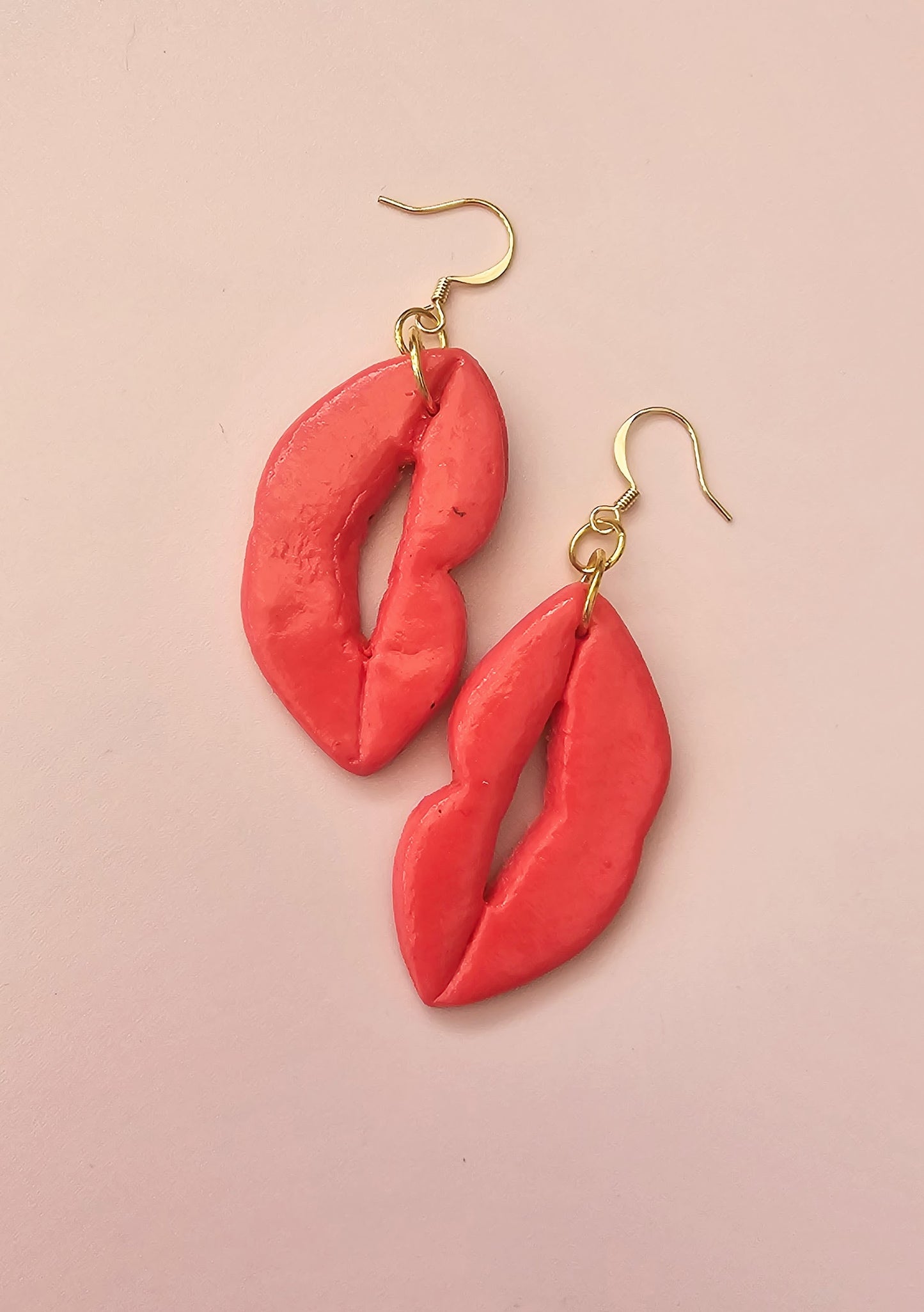 Love and Kisses Clay Drop Dangle Earrings