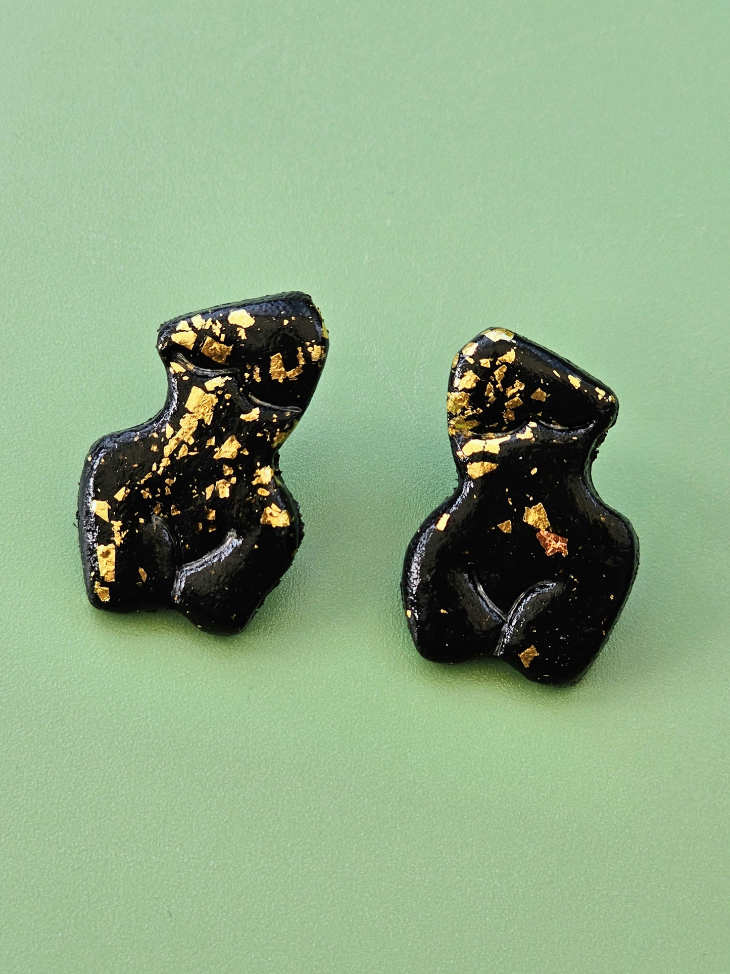 Oversized Statement Clay Stud Earrings