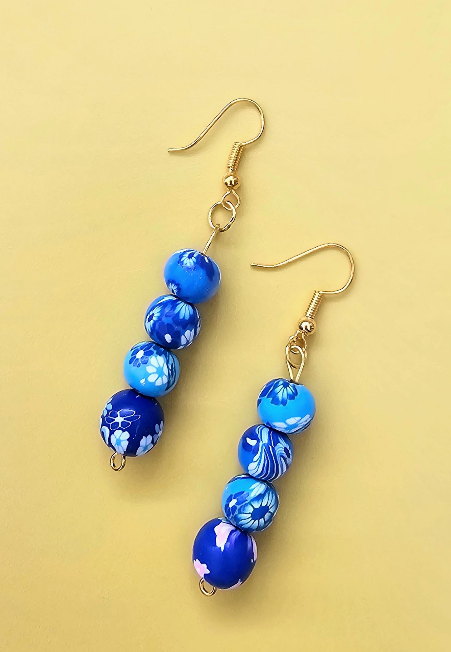 Colour Pop Clay Bead Drop Dangle Earrings.