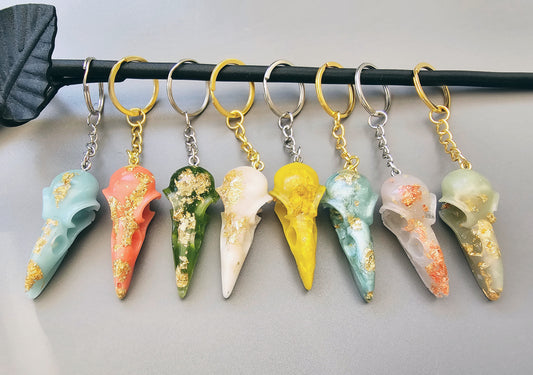 Gothica Resin Bird Skull Bag Charms