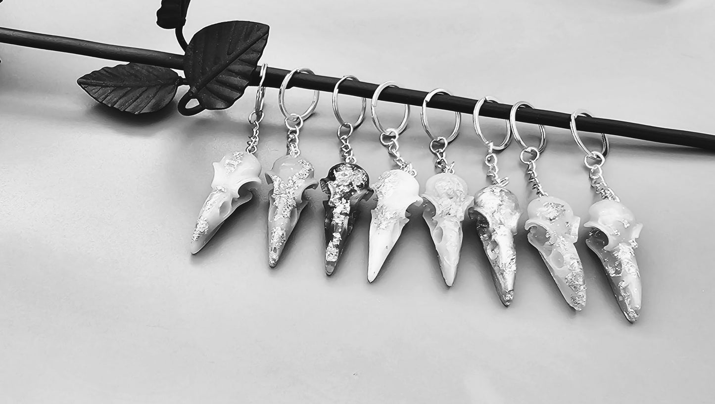 Gothica Resin Bird Skull Bag Charms