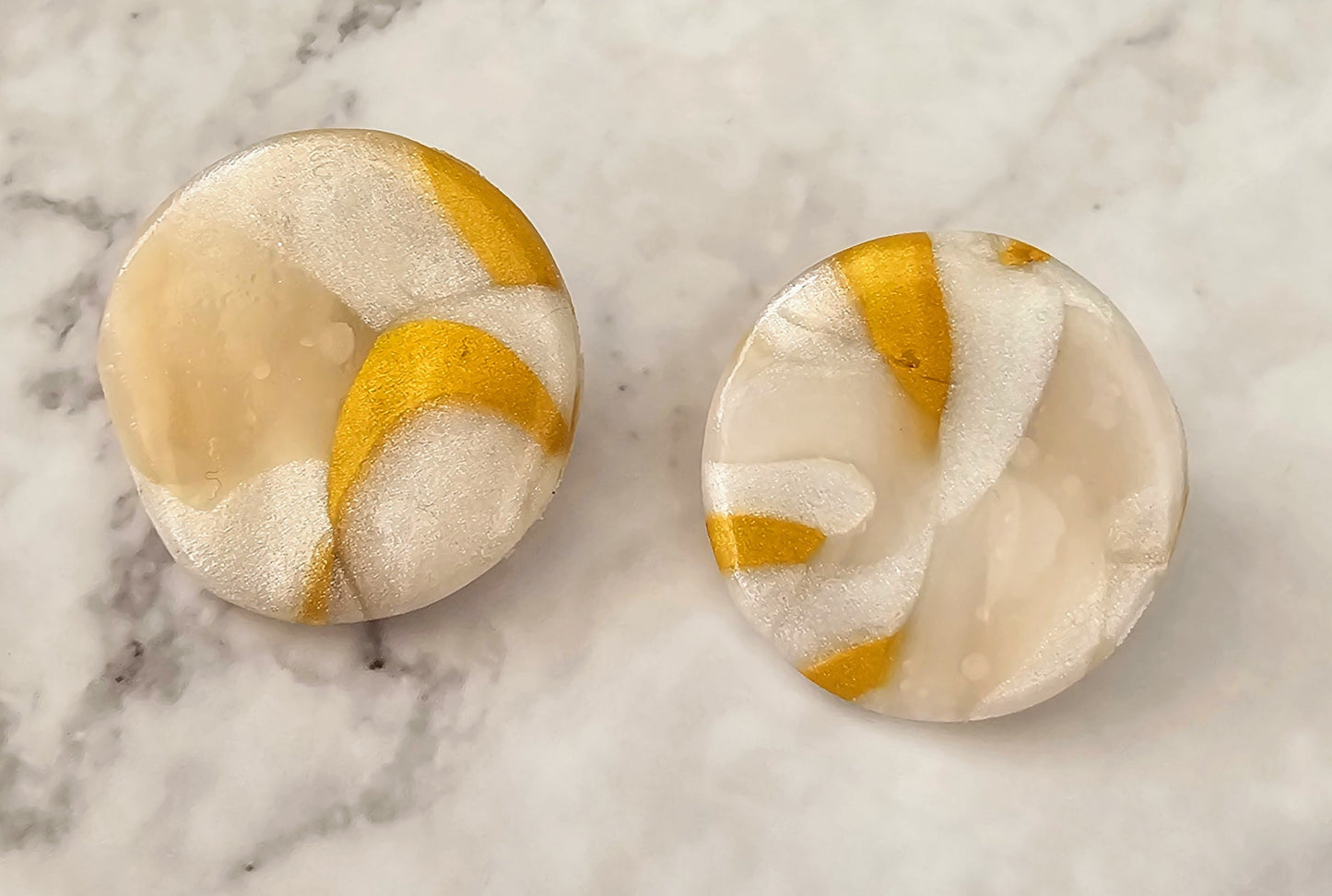 Oversized Statement Clay Stud Earrings