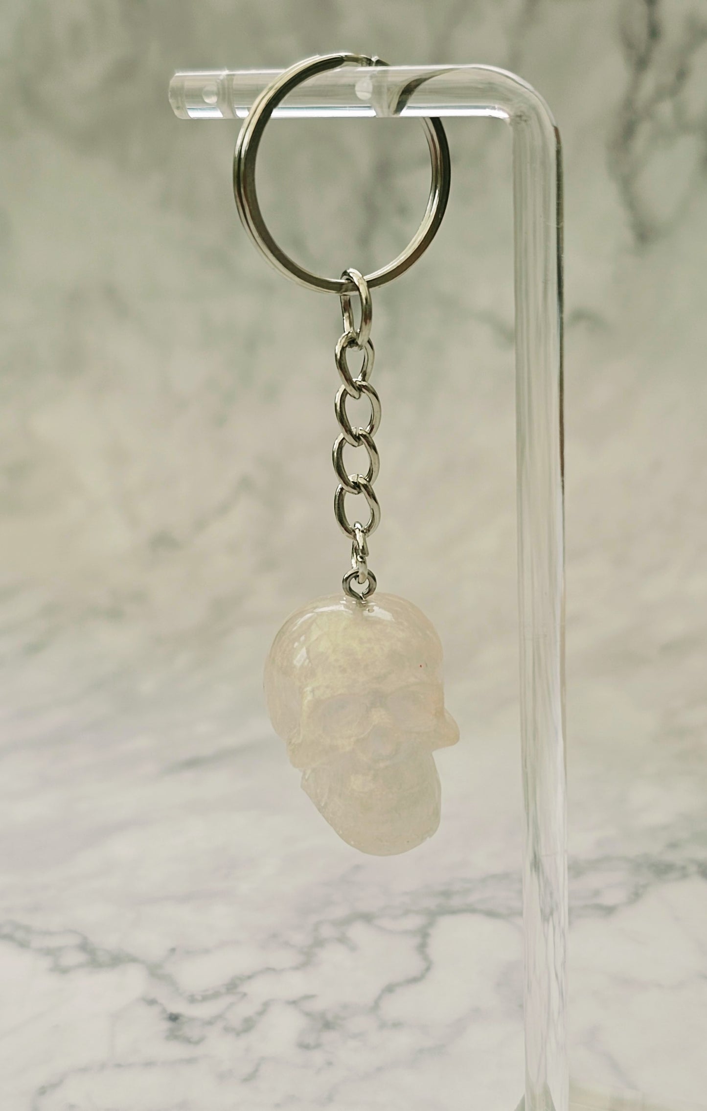 Gothica Resin and Metal Leaf Skull Bag Charms