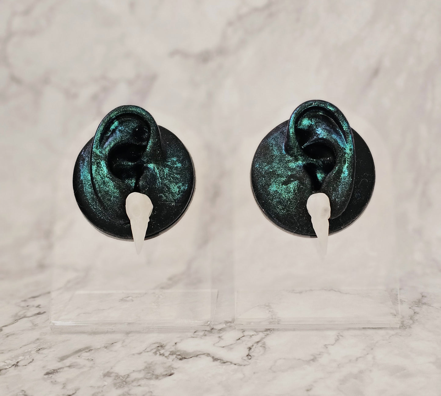 Gothica Bird Skull Clay Studs