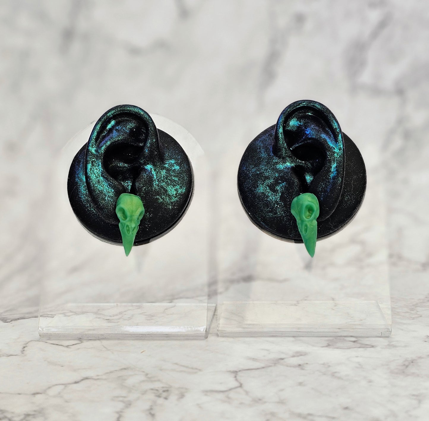 Gothica Bird Skull Clay Studs