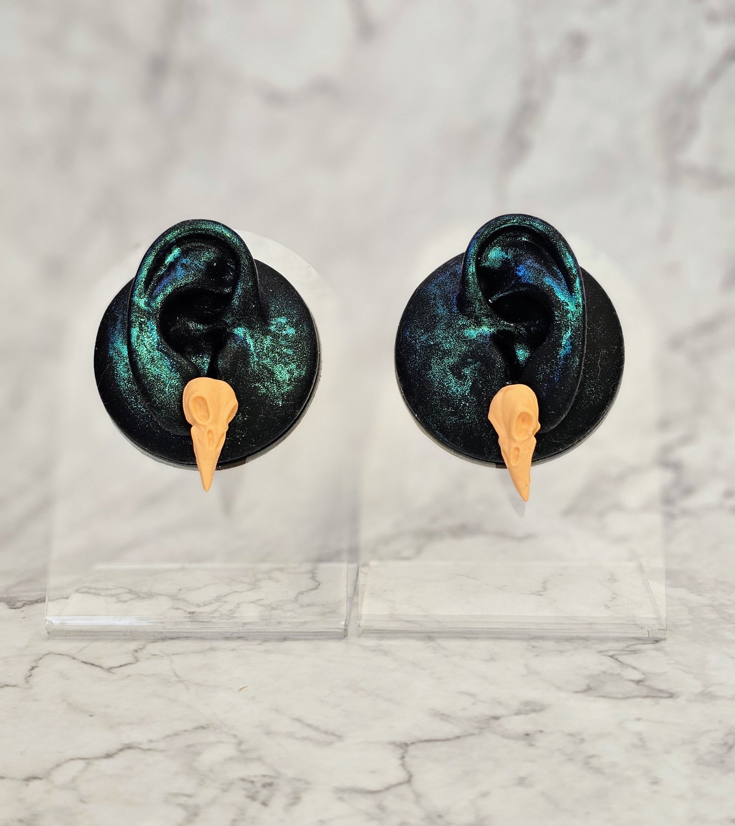 Gothica Bird Skull Clay Studs