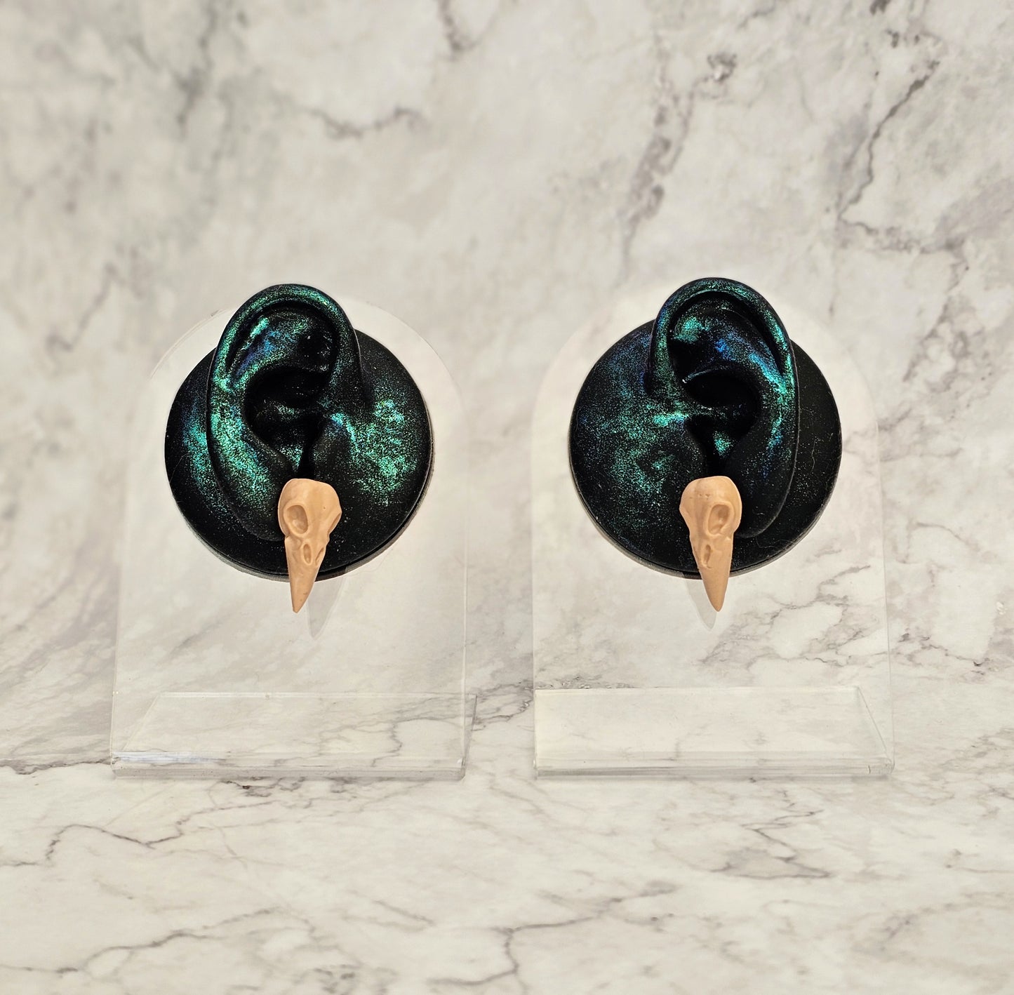 Gothica Bird Skull Clay Studs