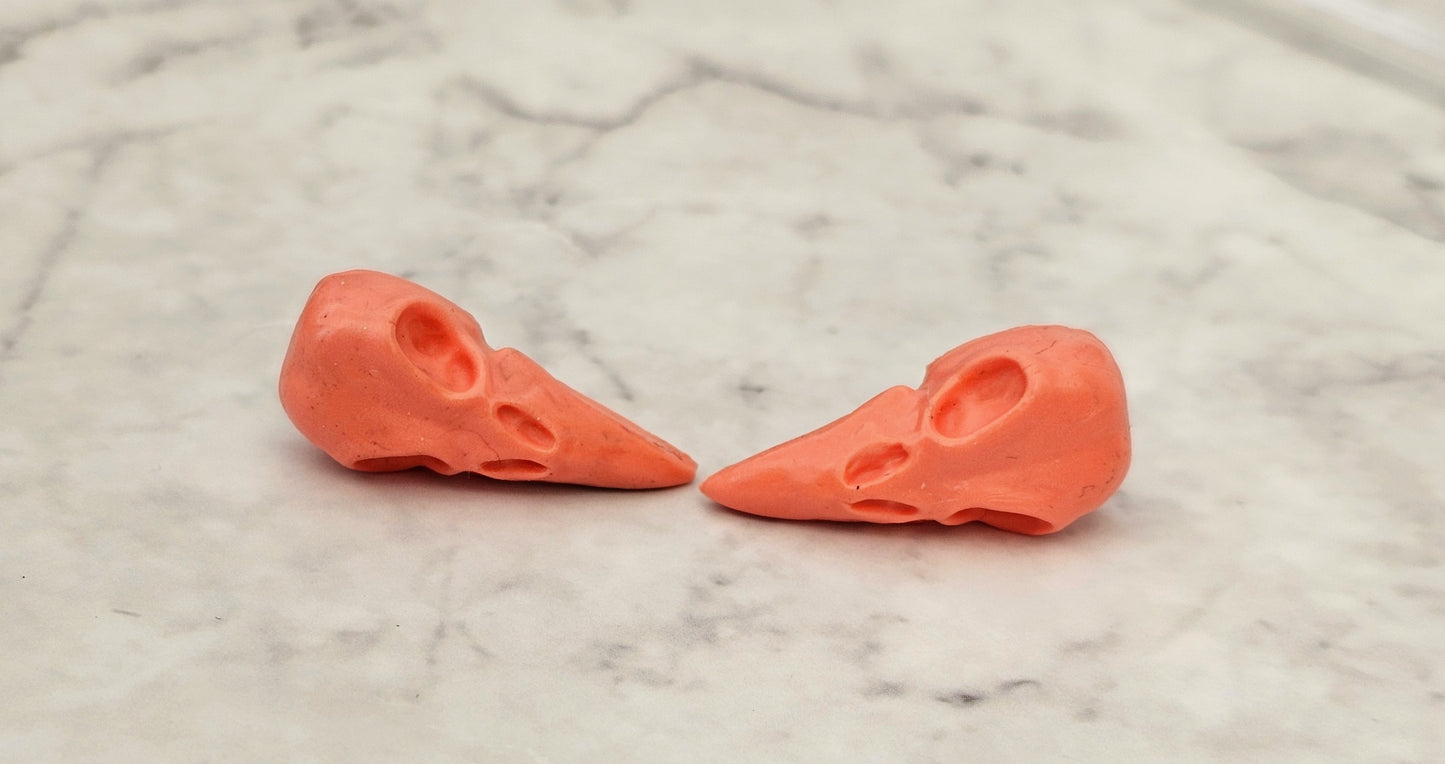 Gothica Bird Skull Clay Studs