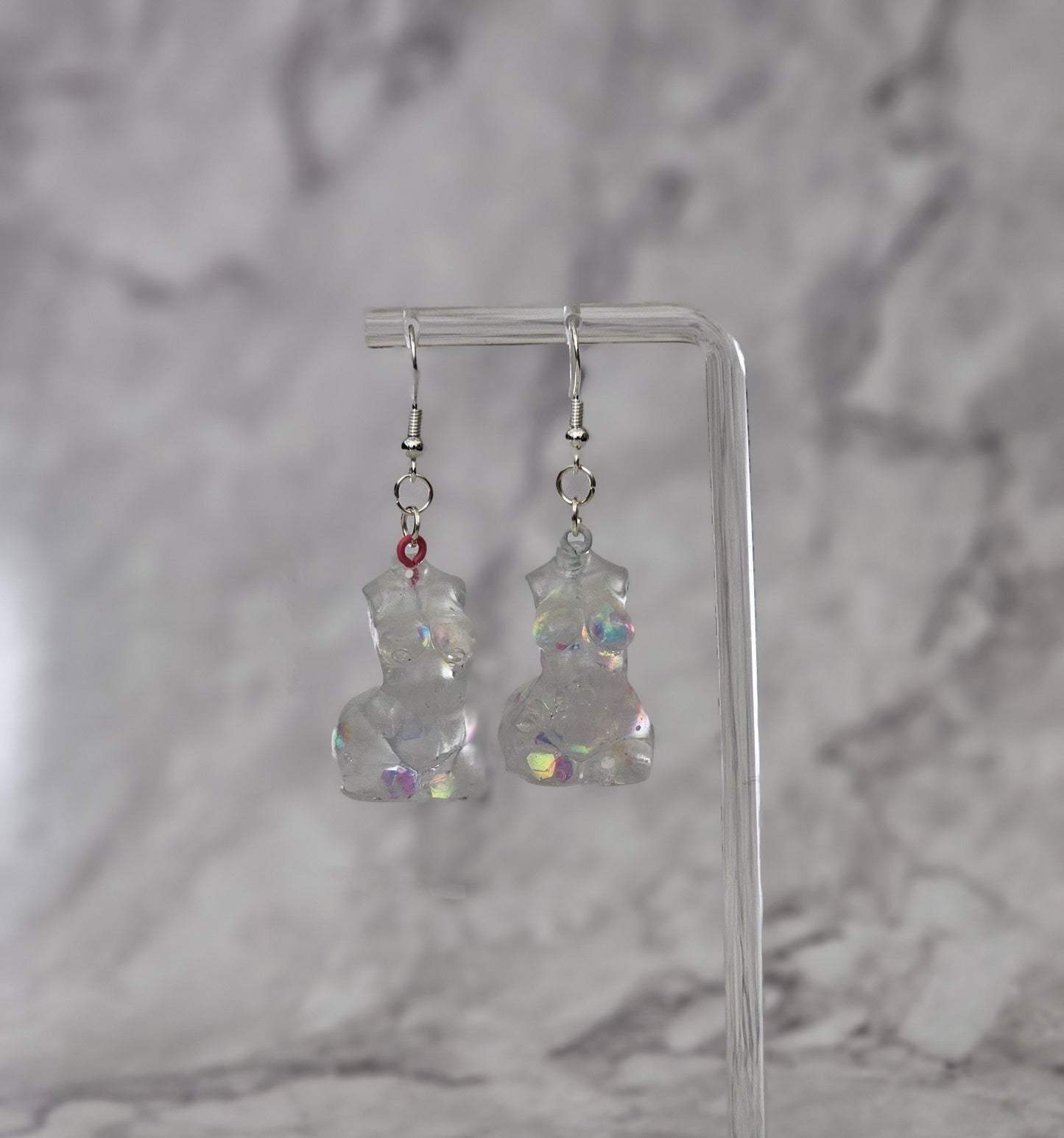 Female Sculpture Resin Drop Dangle Earrings