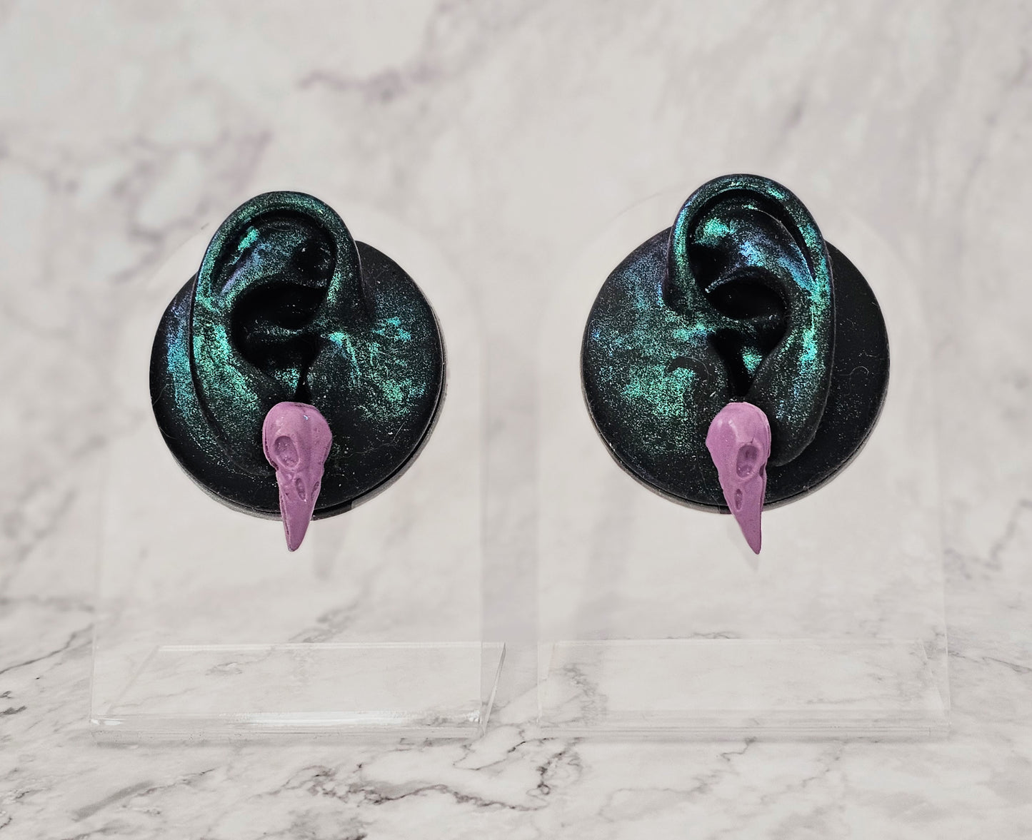 Gothica Bird Skull Clay Studs