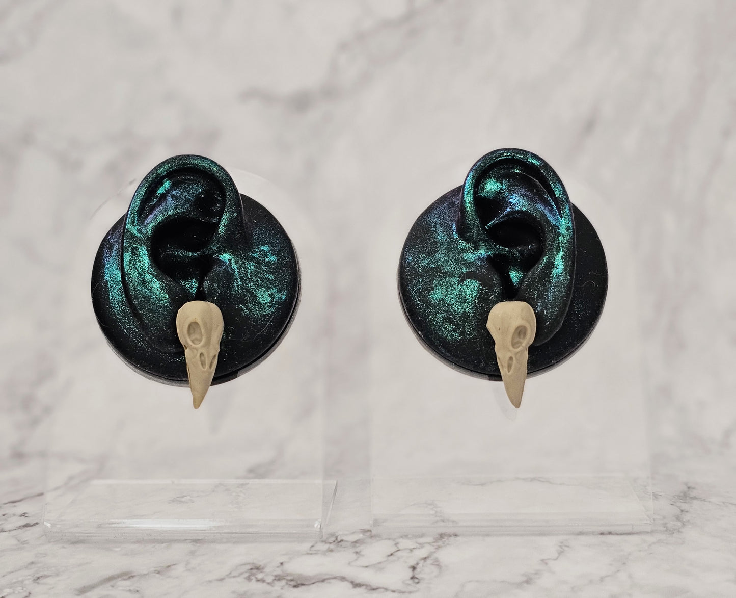 Gothica Bird Skull Clay Studs