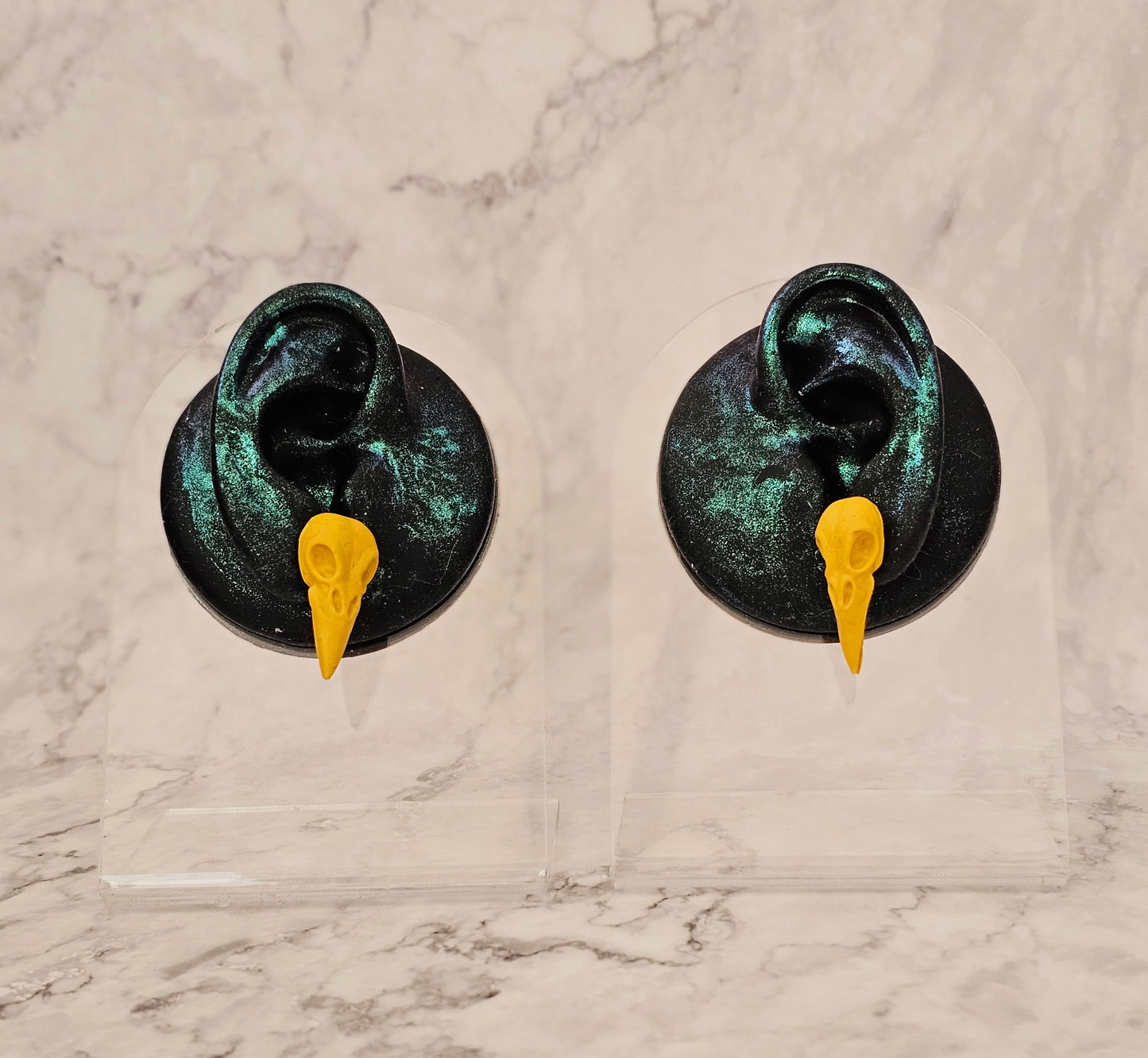 Gothica Bird Skull Clay Studs