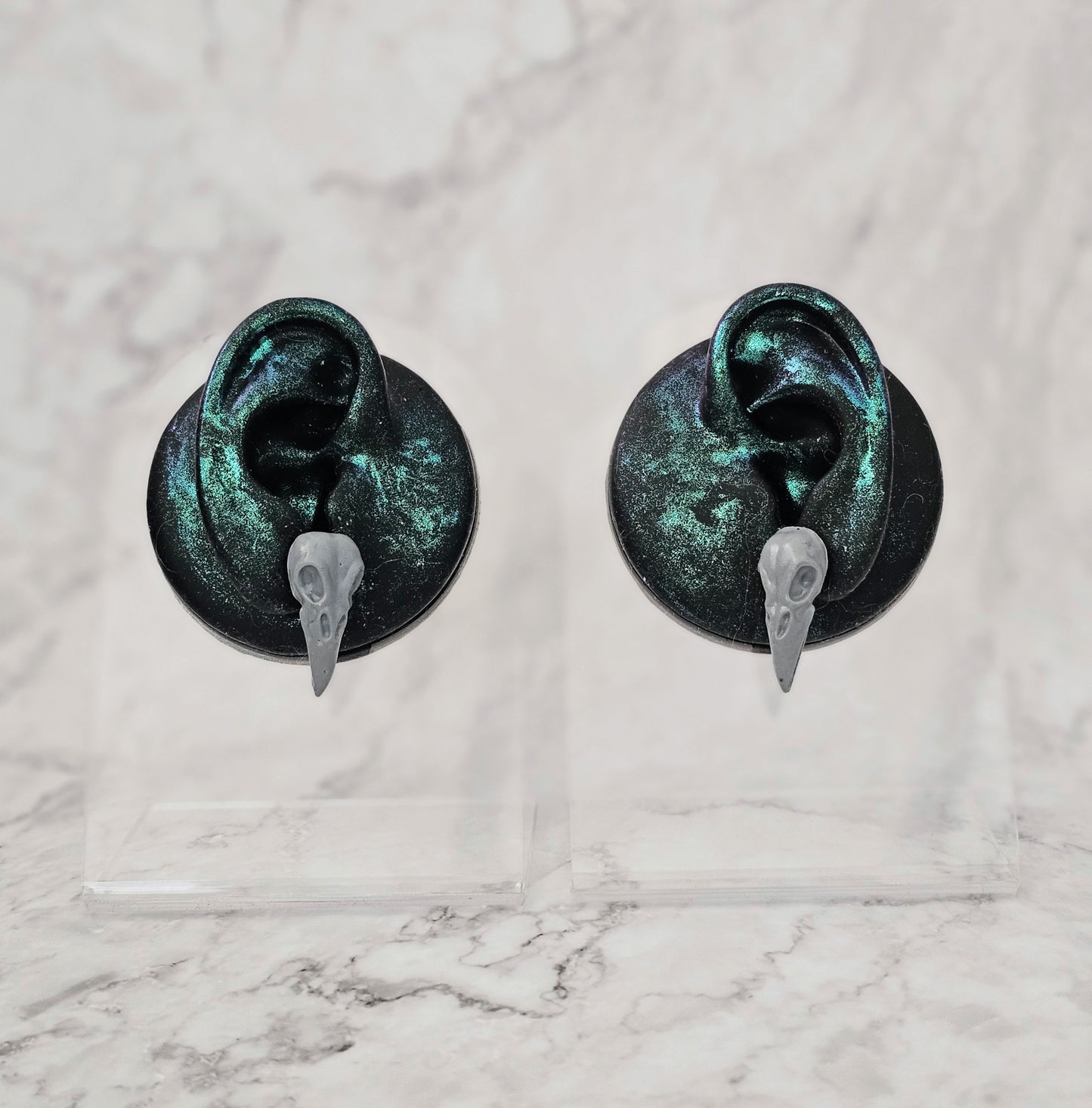 Gothica Bird Skull Clay Studs