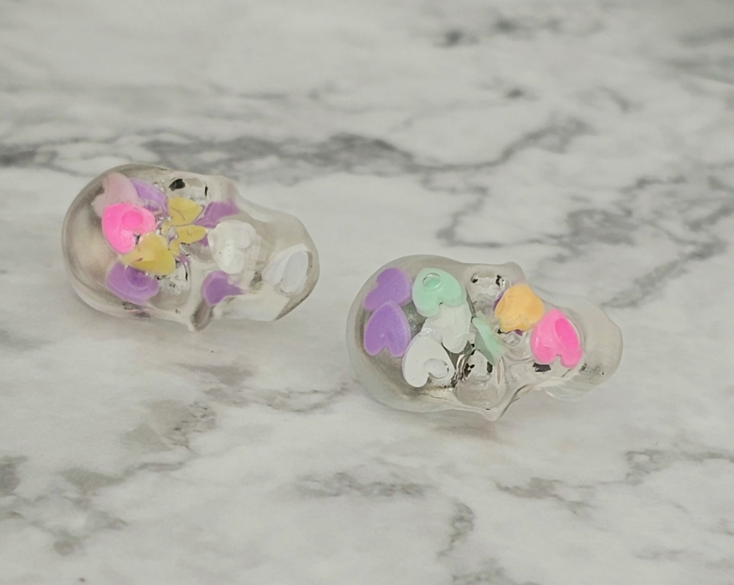 Resin Skull Stud Earrings