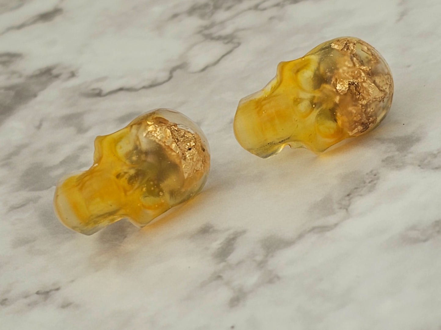 Resin Skull Stud Earrings