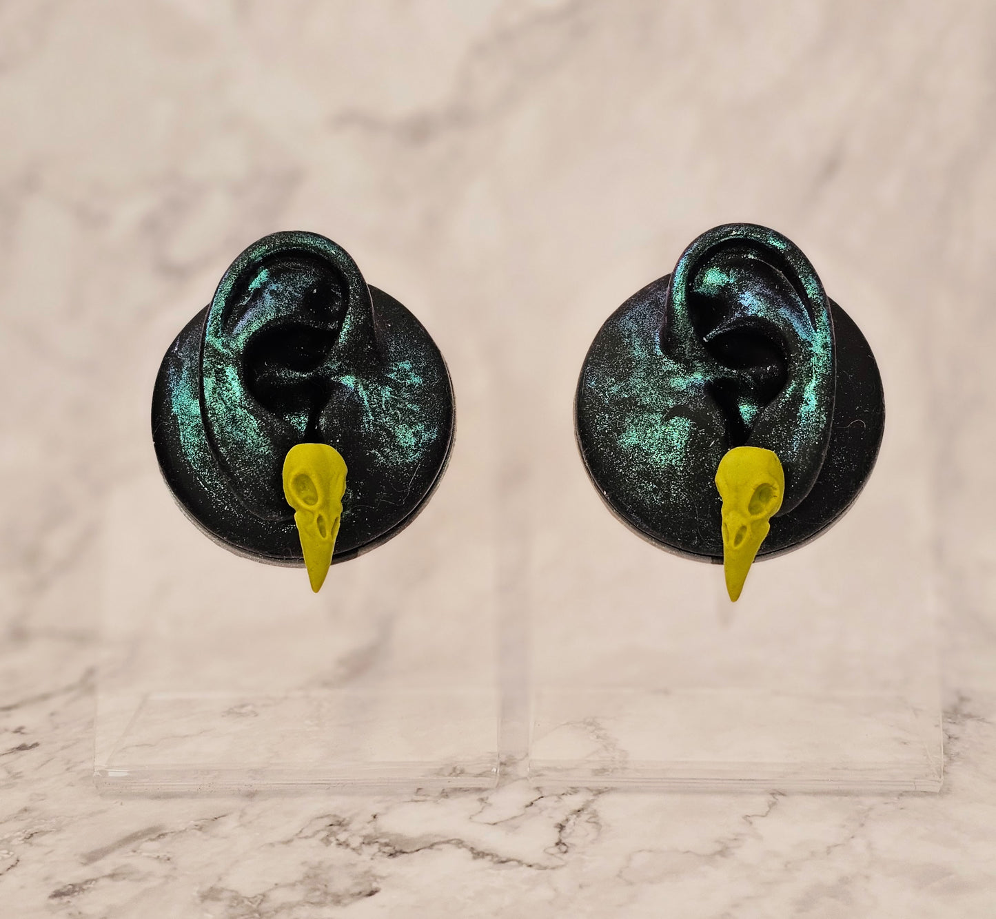 Gothica Bird Skull Clay Studs