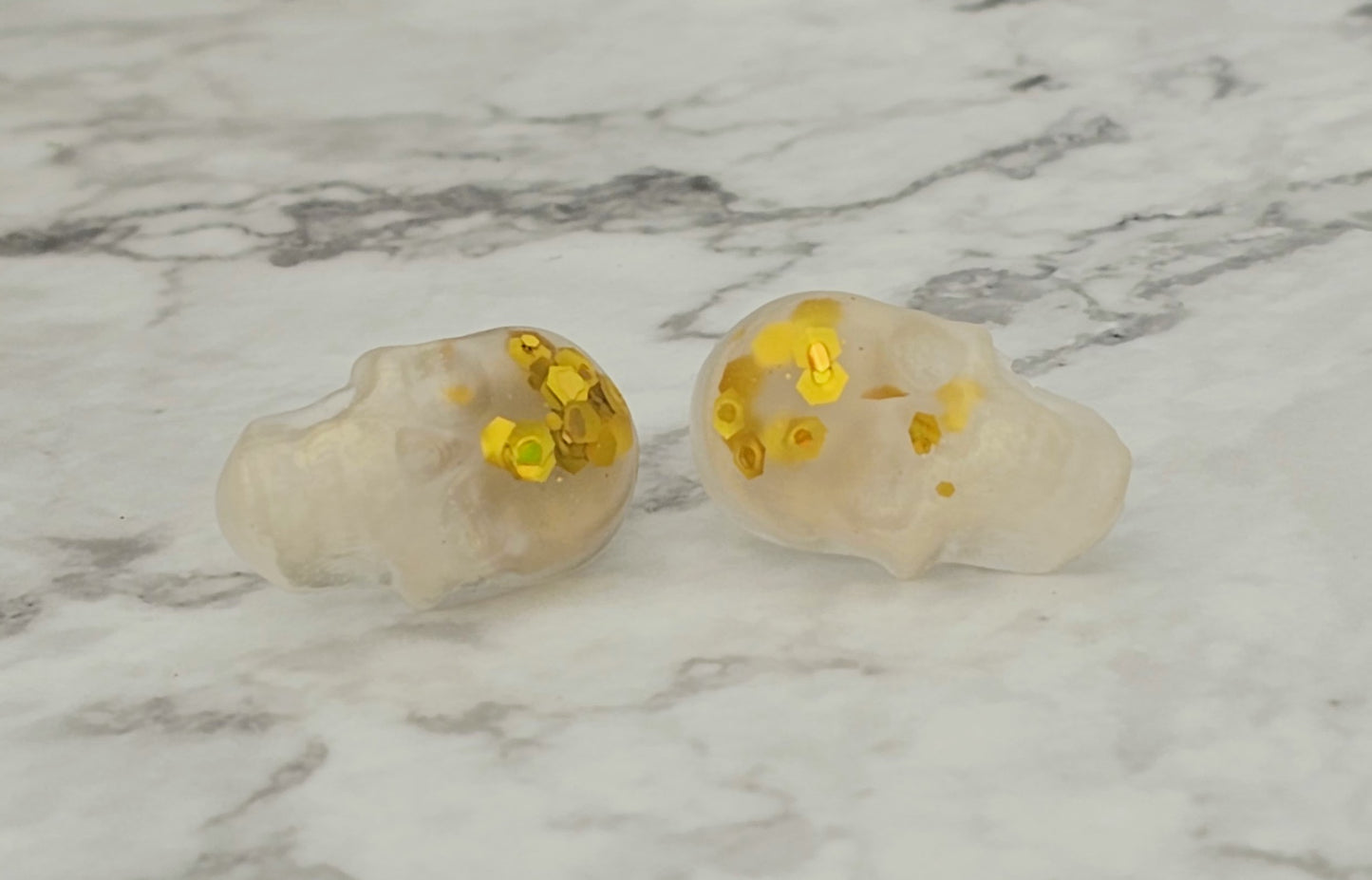 Resin Skull Stud Earrings