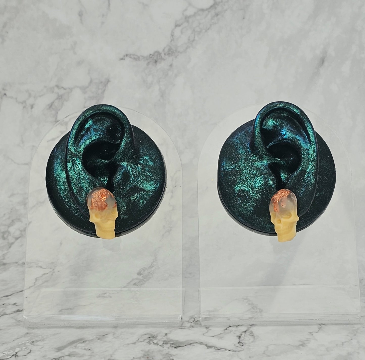 Resin Skull Stud Earrings