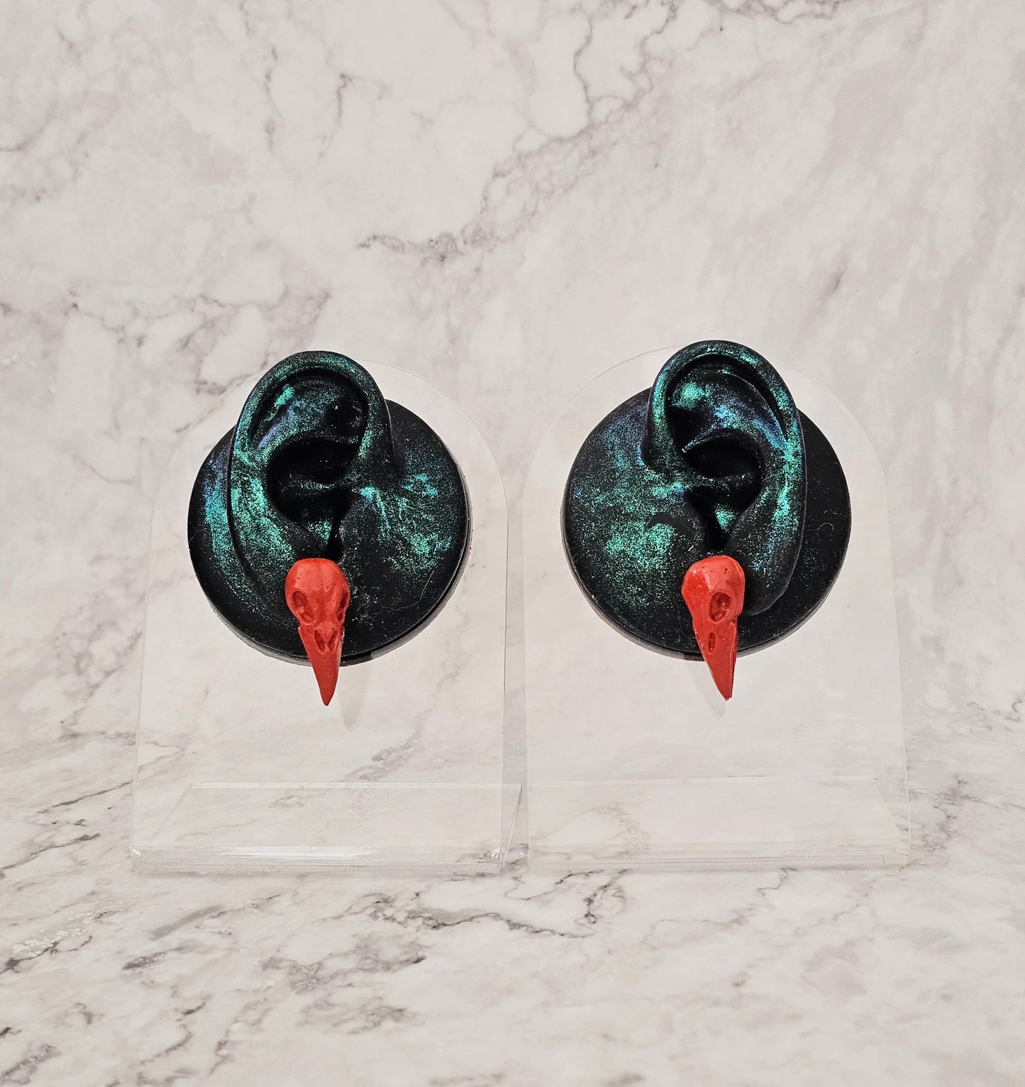 Gothica Bird Skull Clay Studs