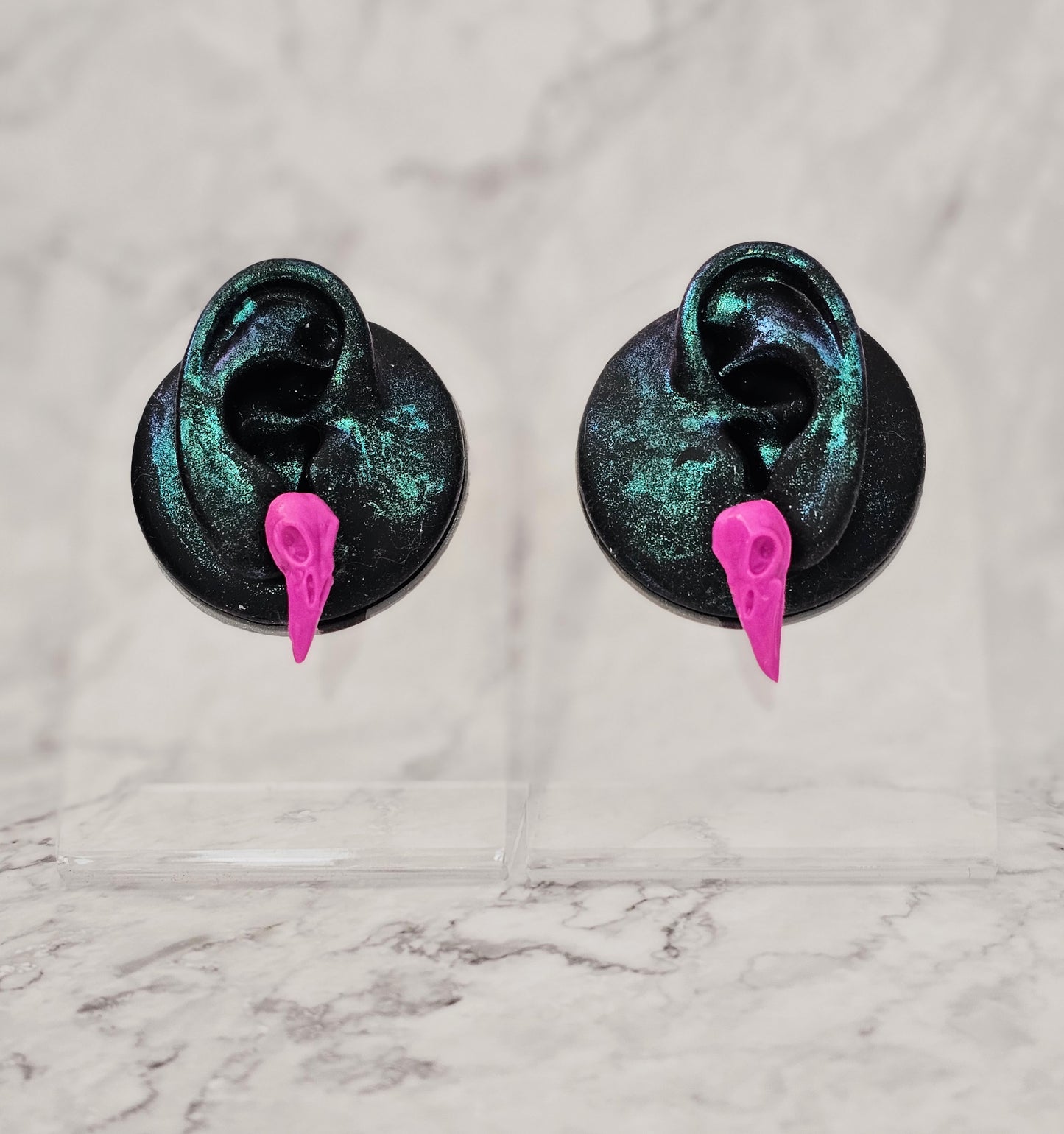 Gothica Bird Skull Clay Studs